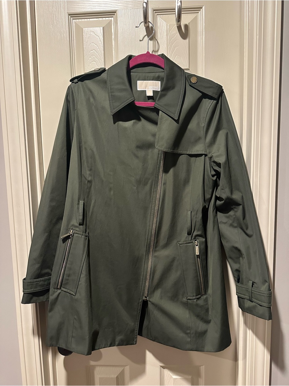 MICHAEL Michael Kors Olive Green Trench Coat
